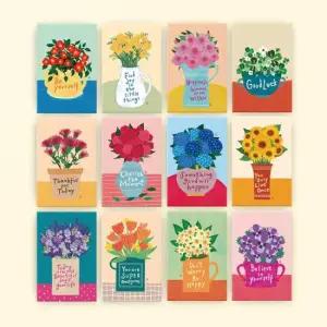 아트박스 캘리엠 캘리그라피 꽃엽서 12종 묶음 세트