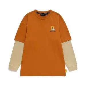 [내셔널지오그래픽키즈]K233UTS940 그래픽 레이어드 싱글 티셔츠 D/ORANGE