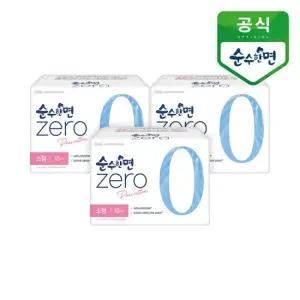 생리대 순수한면 제로 소형 18P 3개