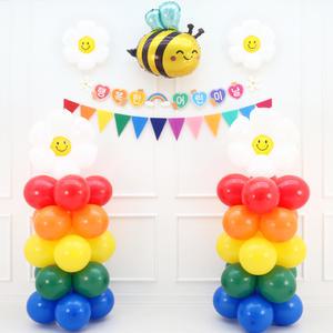 어린이날 가랜드 풍선 기둥 스탠드 세트 (하트곰돌이) 파티 장식 소품