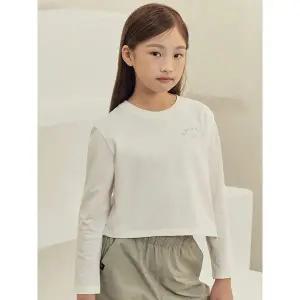 [탑텐키즈](신세계 사우스시티)25년 SS (여아) 쿨에어 코튼 크롭 긴팔 티셔츠 MKF2TS2401