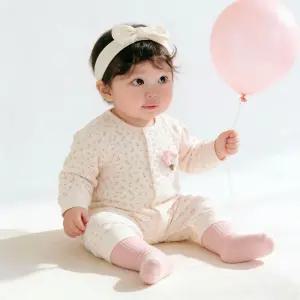 모모쨩 유아 신생아 플라워 긴팔 우주복 6개월 9개월 12개월 사계절