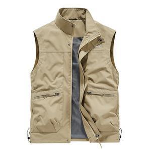 JEEP SPIRIT 지프 봄 여름 야외 낚시 조끼 남성 단색 민소매 조끼 재킷 M-4XL