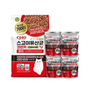 이나바 CIAO 스고이 유산균 크런치 전연령 고양이 건식사료 1.52kg