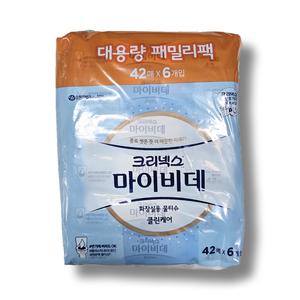 크리넥스 마이비데 클린케어 화장실용 물티슈1 42매 100g x 6개입