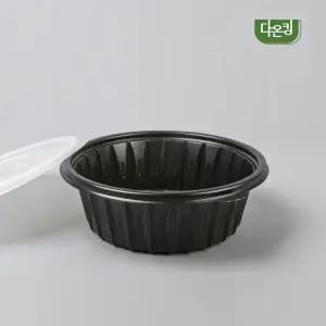 다온킹 냉면용기 FP-195 소 검정 몸통뚜껑 1100ml 400개 합세트
