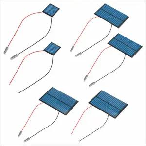 솔라셀 태양전지판 (소형 악어 집게 전선) 태양광에너지 충전기 발전기 판넬 패널 과학교구