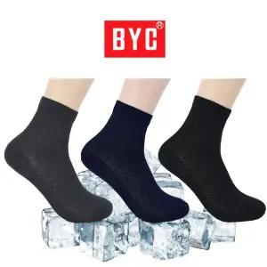 BYC 쿨비즈 정장양말 5켤레 인견 남자여름양말 메쉬 시원한 신사 남성무지중목