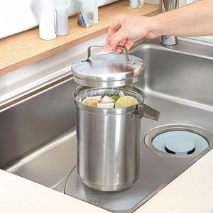 정리더하기 완벽차단 밀폐 스테인리스 음식물쓰레기통 3L