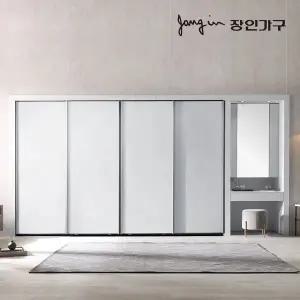 [장인가구] 파인 매트 슬라이딩 파우더 붙박이장 5CM