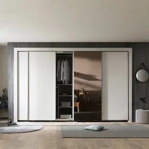 [장인가구]단테 슬림 미러 슬라이딩 붙박이장 270cm