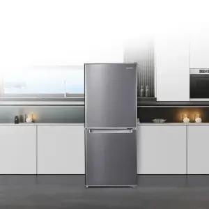 루컴즈 2도어 상냉장 하냉동 냉장고 원룸 소형 미니 사무실 메탈실버 106L R10H01-S