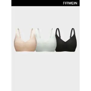 [핏미인] 무봉제 편한 후크형 스포츠 심리스 브라3종_P405216491