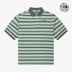 [노스페이스] [노스페이스 공식] NT7PR03K 화이트라벨 스트라이프 반팔 폴로_MINT
