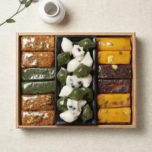 [작심밀도]대통령표창 대월떡집 송편 떡선물세트 1호/ 총13개, 1.46kg/ 송편,영양찰떡,약식,쑥인절미