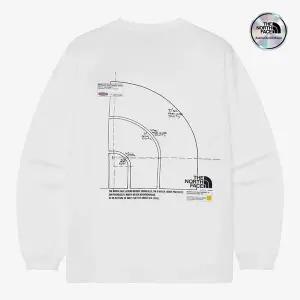 [노스페이스] [노스페이스 공식] NT7TR03K 화이트라벨 돔 로고 긴팔 라운드티_OFF WHITE