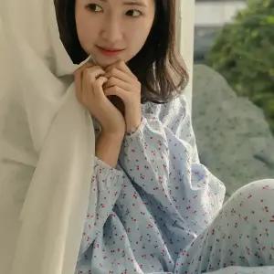 리틀 체리 라운드넥 순면 요루 잠옷 파자마 세트