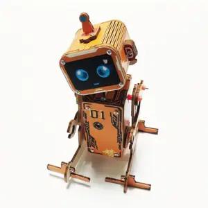 소리(음성)인식 나무로봇키트/1인용 음성센서 움직이는 로봇만들기