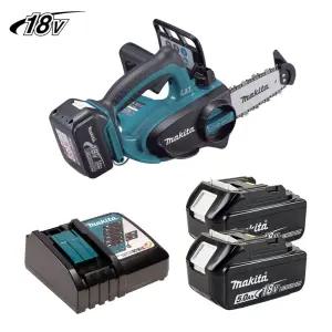 마끼다 18V 충전체인톱 DUC122RTE 5.0Ah 2팩셋트 전기톱 무선톱