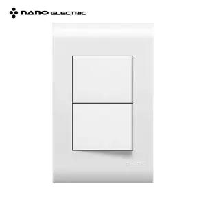 나노전기 오딧세이 전기 조명 전등 스위치 2구 스위치커버 화이트 인테리어