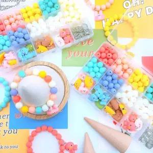 동물 친구들 비즈 케이스 세트 목걸이 팔찌 만들기 악세사리 비즈 공예 재료 단체 체험 활동 봄이오나봄 키트