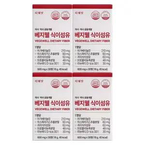 베지웰 식이섬유 식이섬유정 600mg x 30정 4개 / 써클