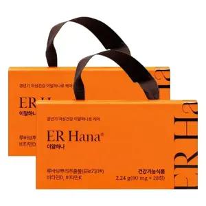 갱년기엔 이알하나 80mgX28정X2개 / ERr731 갱년기 여성 영양제 루바브뿌리추출물 비타민D 비타민K