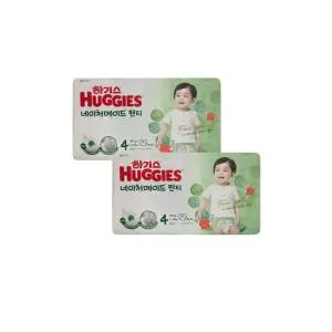 하기스 2024 네이처메이드 팬티형 기저귀 4단계 남아 52매 2팩 (104매)