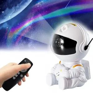 우주인 앉은 오로라 무드등 리모컨 별자리 조명