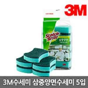 스카치브라이트 삼중 양면 다목적 수세미 주방 설거지