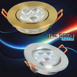 더쎈 LED 에코 일체형 다운라이트 70mm 3인치 5w 실버 골드 매입등 DC타입