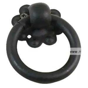 한옥문 링고리 손잡이 흑색 문고리 씽크대손잡이