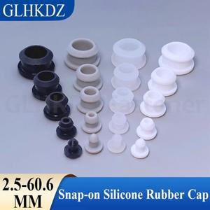 4가지 색상 스냅 온 실리콘 고무 캡 블랭킹 엔드 튜브 인서트 마개 씰 스토퍼 T 형 구멍 플러그 커버 씰링