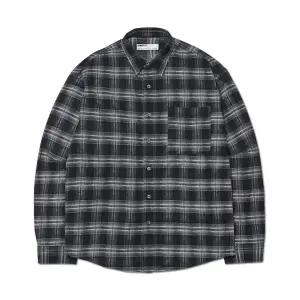 [노매뉴얼](강남점)FLANNEL CHECK SHIRT - BLACK