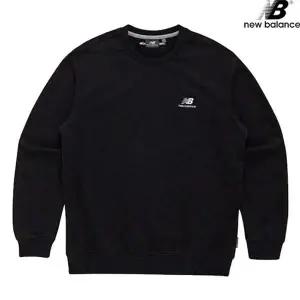 뉴발란스 NBNCD11013-BK 베이직 스몰로고 맨투맨 스탠다드핏 남녀공...