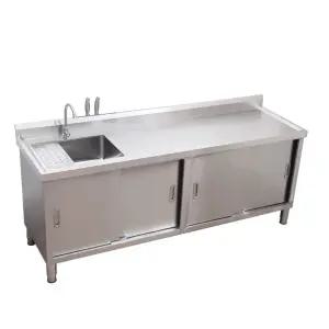 스텐싱크대 캠핑장 식당 304 주방 조리대 야외싱크대 야외용 작업대 사무실 씽크대 간이
