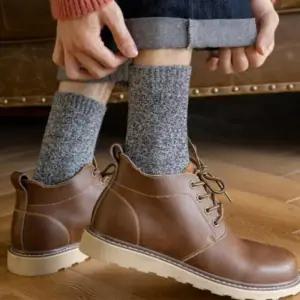 겨울 양말 학생 장목 롱 두꺼운 면발목골지 남자 기모 융털 중목양말 남성