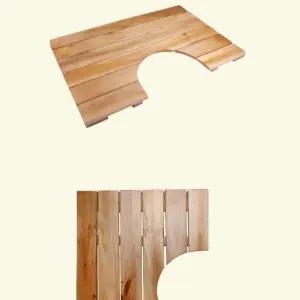 (약 65x43cm) 원목 화장실 변기 발판/매트/깔판/나무/우드/베란다/바닥/신발장/욕실/목재/다용도/주방/고급