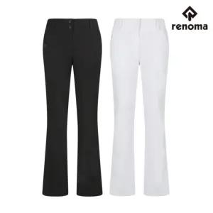 레노마골프 여성 여름 솔리드 넓은 허리 밴딩 부츠컷 바지 O6581