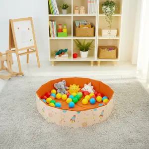 캐스B 다용도 플레이매트 (주황 소) 방수원단 접이식 풀장 볼풀장 모래놀이 촉감놀이 매트