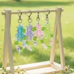 30인용 행운의 네잎클로버 곰돌이 키링 만들기 악세사리 키홀더 비즈 공예 재료 단체 체험 활동 봄이오나봄 키트