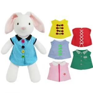 단추 잠그기 지퍼 올리기 연습 인형 교구 신발 끈 묶기 버클 채우기 똑딱이 옷 입히기 유치원 유아 소근육