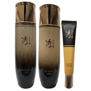 수려한 자우 럭셔리 진 3종(스킨 150ml+에멀전 130ml+안티 링클 크림 35ml) 여성기초세트 sb