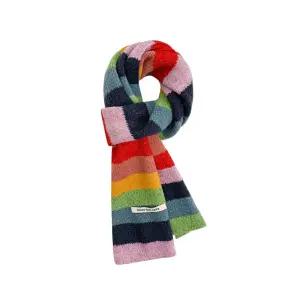 니트머플러 스트라이프 무지개 목도리