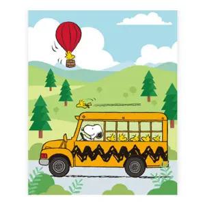 아트박스/하비스스퀘어 피너츠 ADVENTURE시리즈 스누피 YELLOW BUS 캔버스 40x50cm