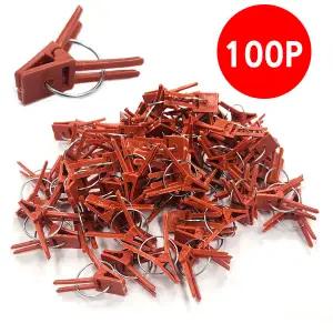 접목 집게 클립 RED 1봉지 100P 오이 토마토 수박 포도 샤인머스켓 모종 특수 작물 범용 구분 표시 집개 클램프