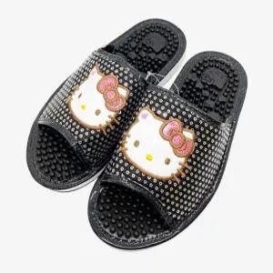 헬로키티 반짝이는 지압 거실화 블랙250mm