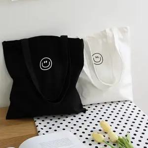스마일에코백 대형에코백 숄더백 보조가방 천가방/캐주얼가방/캔버스백/캔버스가방/여성에코백/여성천가방