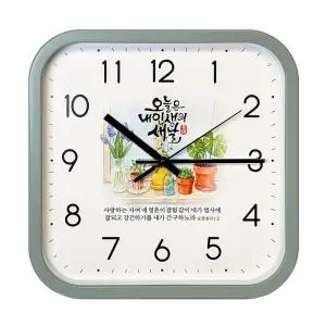 프리스카이 JNC 위드말씀 무소음 사각 벽시계 3종