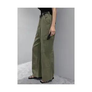 26 SS 내추럴 와이드핏 워크 포켓 코튼 카고 팬츠 빅사이즈